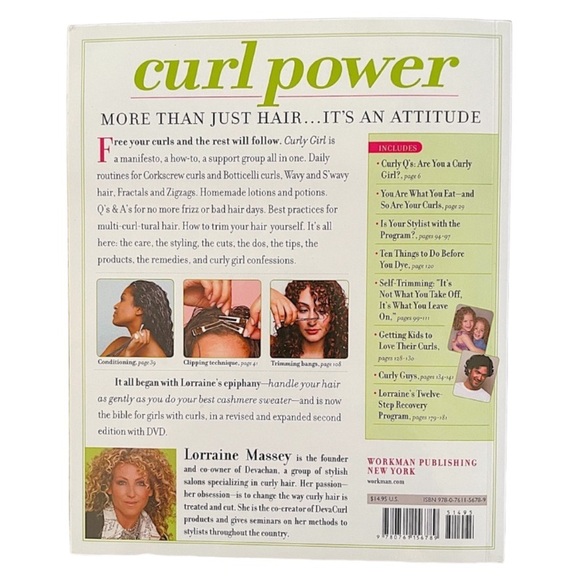 Curly Girl: The Handbook + Sealed DVD 📀 Color Photos by Lorraine Massey New - Picture 4 of 12